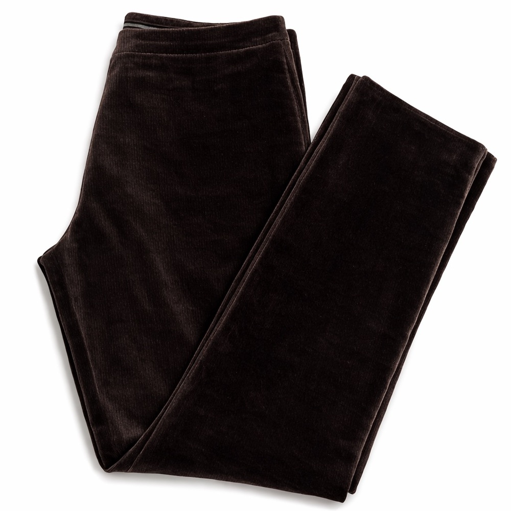 Hugo Buscati Women's Black Corduroy Straight-Leg Pants